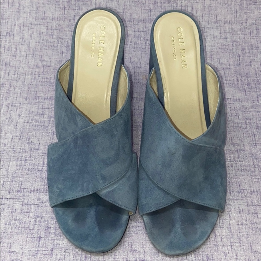 Cole Haan Slip On Block Heel Slides 7